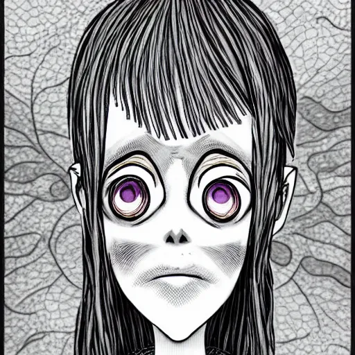 Image similar to coralline in the style of junji ito
