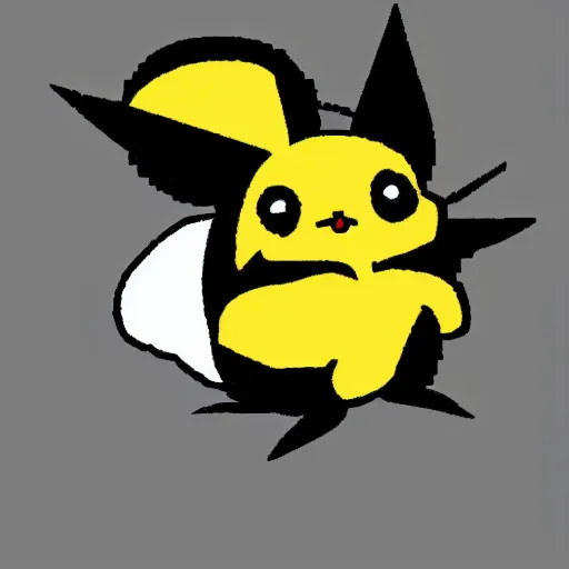 Prompt: stoned pichu, high, marijuana