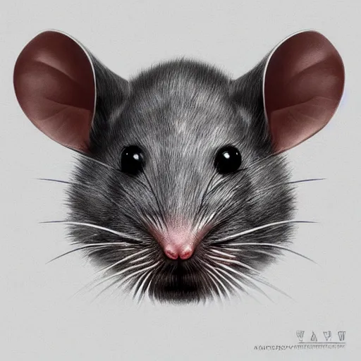 Image similar to a rat with the face in the shape of Lysoform, trending at artstation
