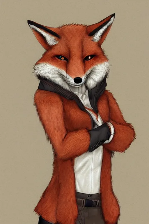 Image similar to a fox fursona, trending on artstation, by kawacy, furry art, digital art