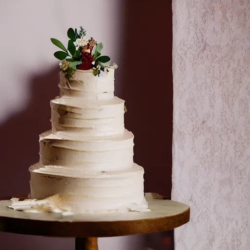 Image similar to studio photography of wedding cake in the shape of a fox