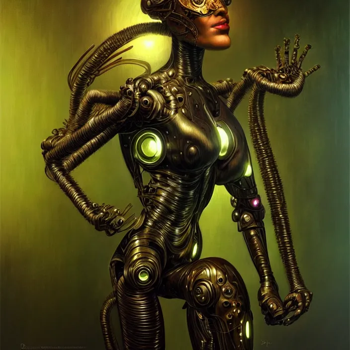 Image similar to organic cyborg, diffuse lighting, fantasy, intricate, elegant, highly detailed, lifelike, photorealistic, digital painting, artstation, illustration, concept art, smooth, sharp focus, art by ernie barnes and george bellows and jean germain drouais and skunkyfly and kelogsloops