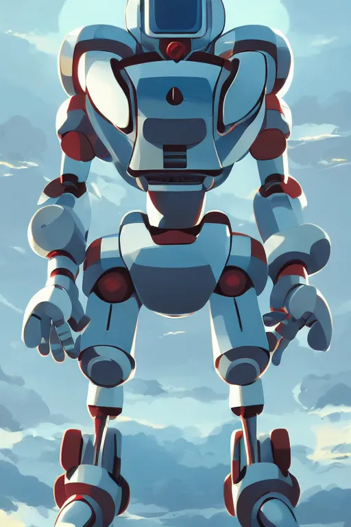 Image similar to metabots medabots medarotto medarot robot minimalist comics, behance hd by jesper ejsing, by rhads, makoto shinkai and lois van baarle, ilya kuvshinov, rossdraws global illumination ray tracing hdr radiating a glowing aura