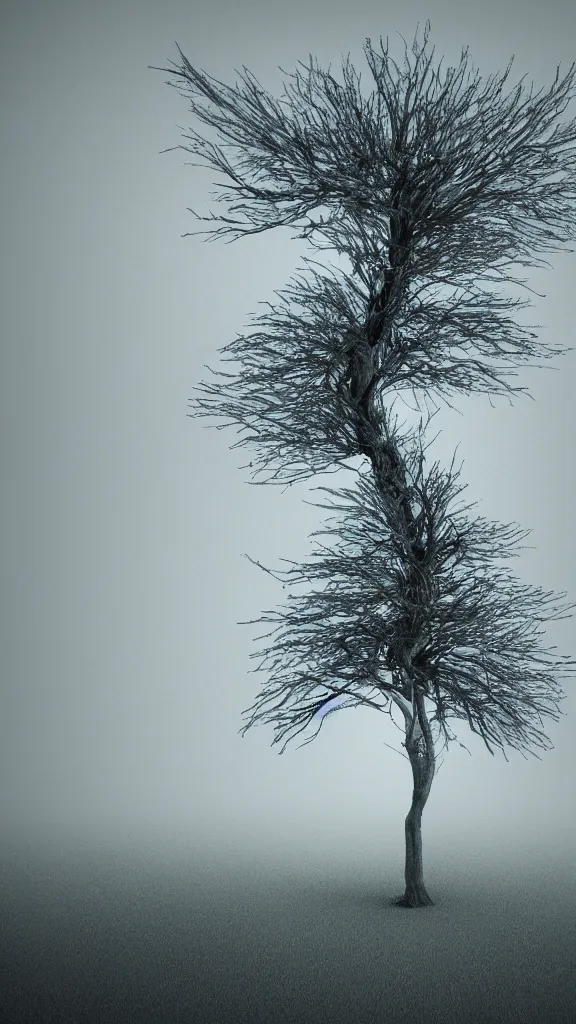 Image similar to tree by baars, ingrid, octane render, 4 k, 8 k, ( sharp ), very very beautiful, stunning, twisted, vanishing, transparent, ethereal