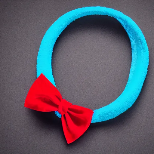 Image similar to cyan crystal and a red headband, product photo, 4K HD