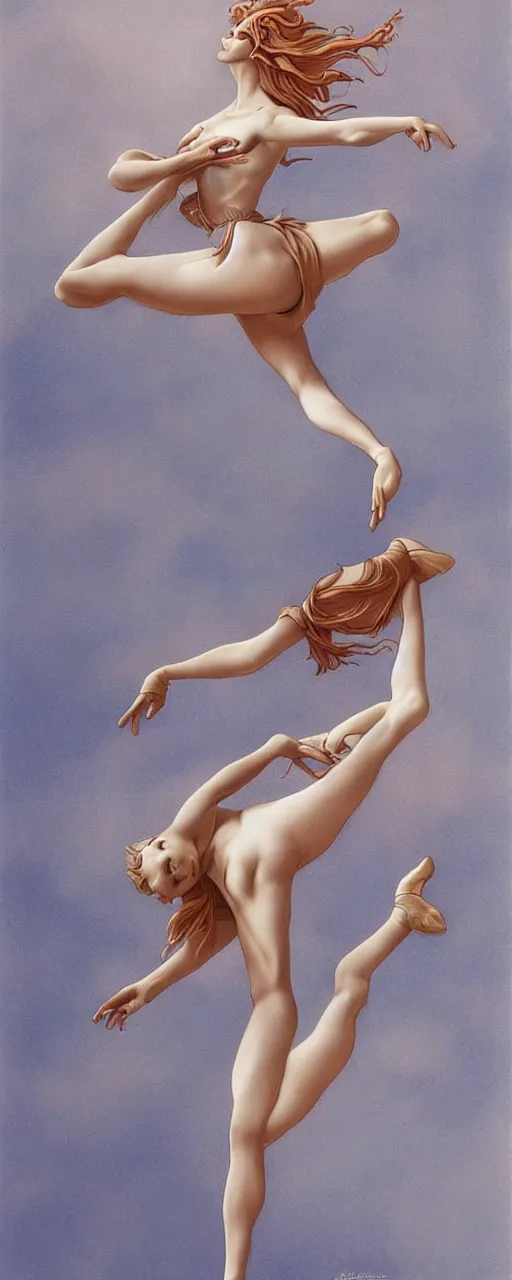 Image similar to dancer, by michael parkes, ntricate, artgerm