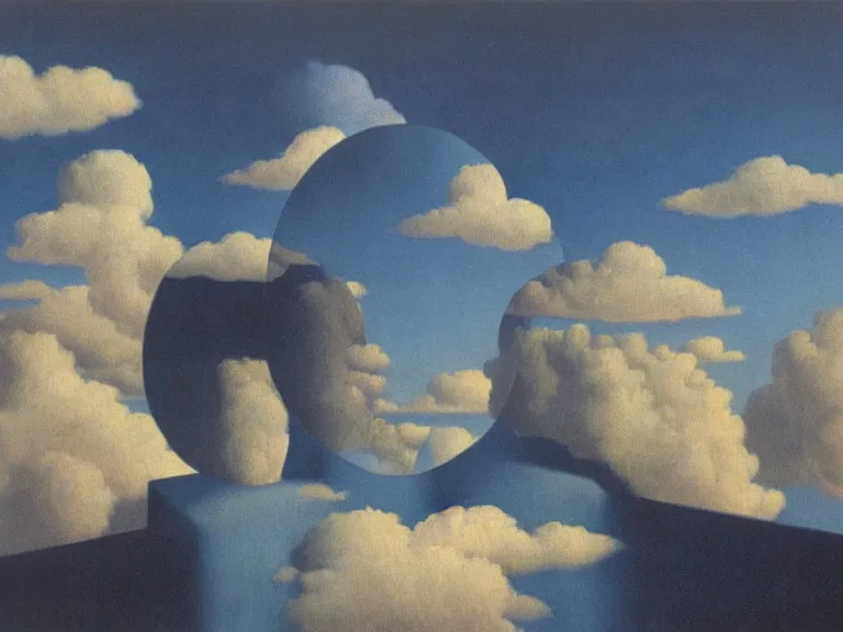 Image similar to nothingness, painting by rene magritte, high detail, high resolution