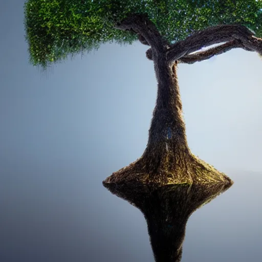 Image similar to tree made of water