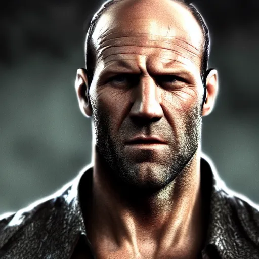 Image similar to if jason Statham was the hulk, cinematic, epic, cool, photo realistic, 4k, high detail