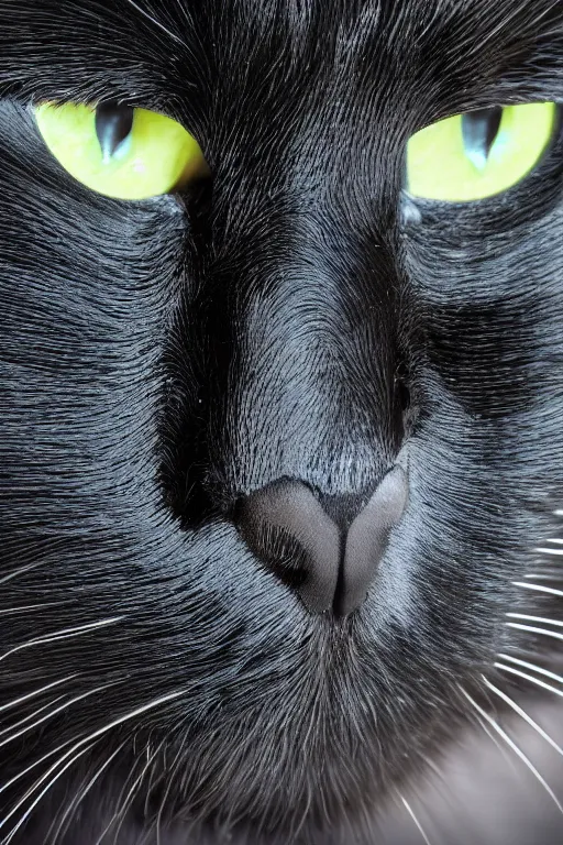 Image similar to studio photo of a green-eyed black cat