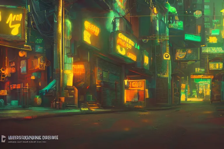 Prompt: ginger cat in the alley, neon lighting, rendered in unreal engine, trending on artstation, cyberpunk