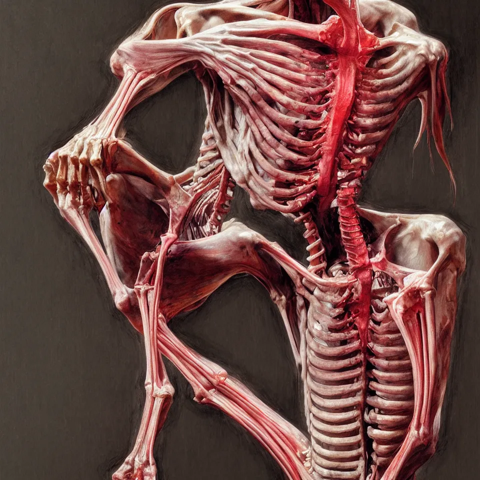 Prompt: bright realistic anorexic man ribs boney puking, appartment, rotten flesh, diffuse lighting, fantasy, intricate, elegant, highly detailed, lifelike, photorealistic, digital painting, artstation, illustration, concept art, smooth, sharp focus, art by francis bacon and jenny saville