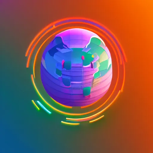 Image similar to isometric half sphere island on neon background, isometric invironment, 3d art, isometric art, high detail, artstation, concept art, behance, ray tracing, smooth, sharp focus, ethereal lighting