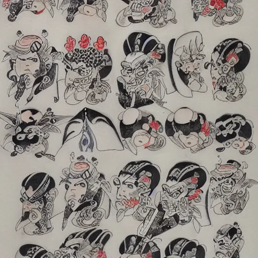 Image similar to Traditional Japanese Tattoo Reference Sheet