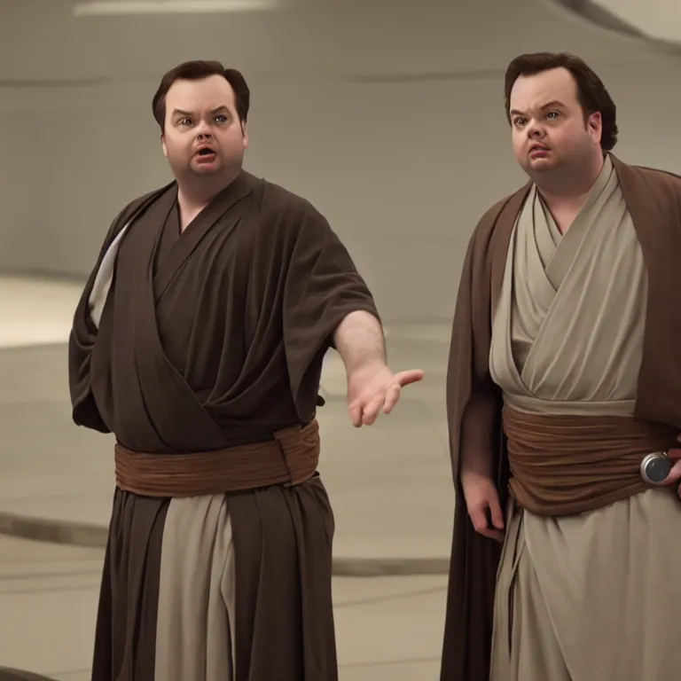 Image similar to rich evans as a jedi master, movie still, 8 k, hdr, atmospheric lighting