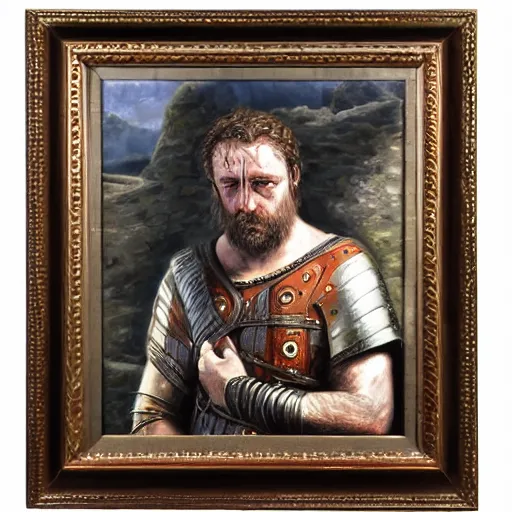 Prompt: William Wallace pondering, oil painting, highly detailed, fantasy style