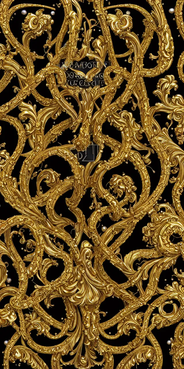 inrticate versace baroque wallpaper, combined with