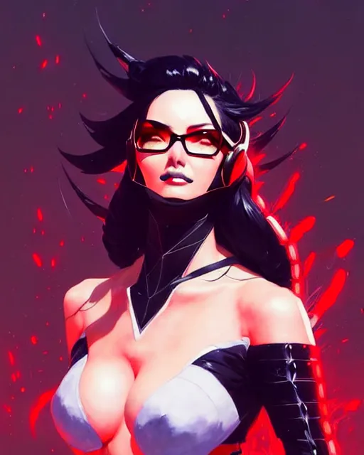 Image similar to a ultradetailed painting of vayne from league of legends by conrad roset, greg rutkowski and makoto shinkai trending on artstation