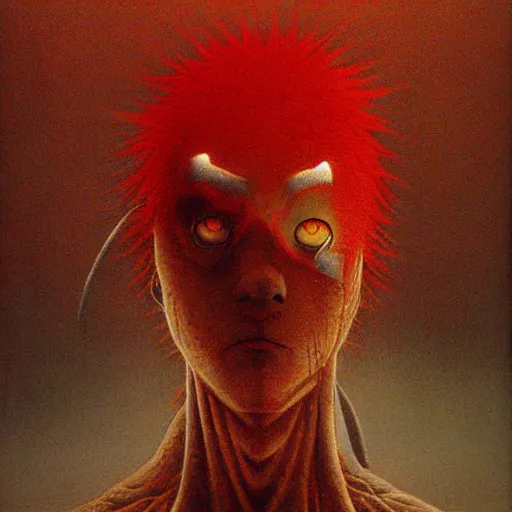 Image similar to naruto made by Zdzislaw Beksinski