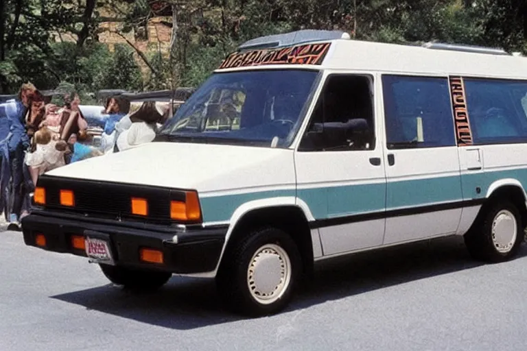 Prompt: the 8 0 s a - team van