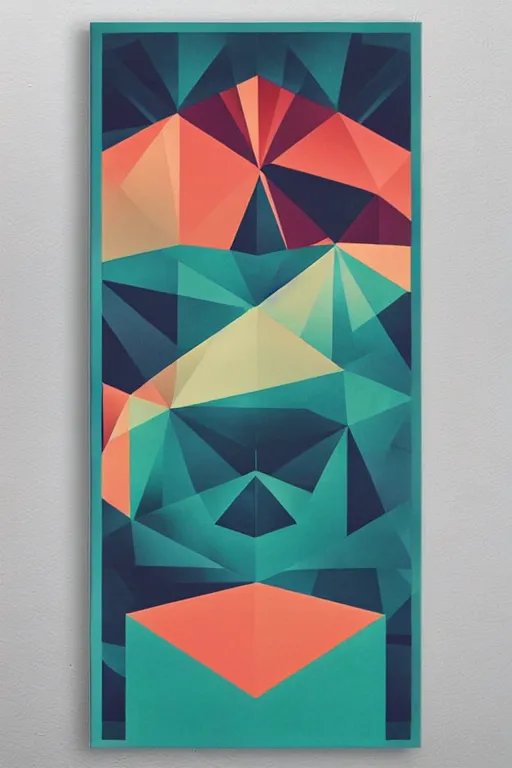 Prompt: tycho chillwave geometric poster