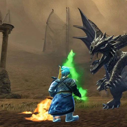 Prompt: bernie sanders hugging the dragonborn in hyrule