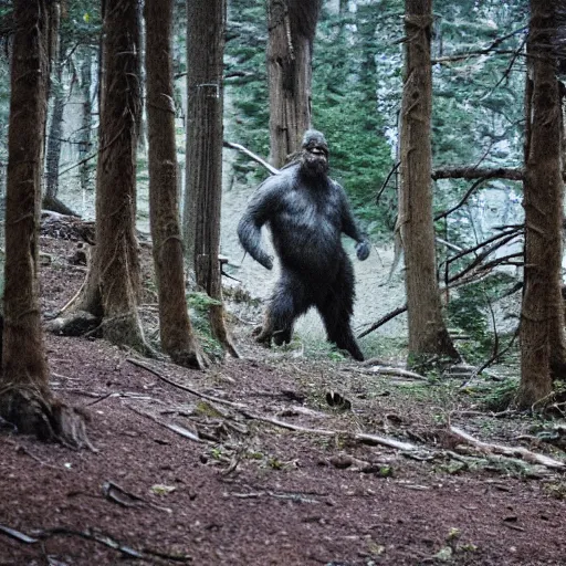 Image similar to National Geographic photo of Sasquatch in the forest