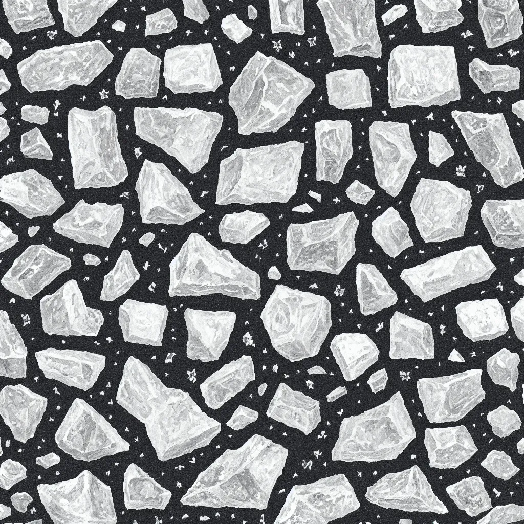 Prompt: halite rock illustration grainy