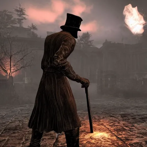 Prompt: abe lincoln in dark souls