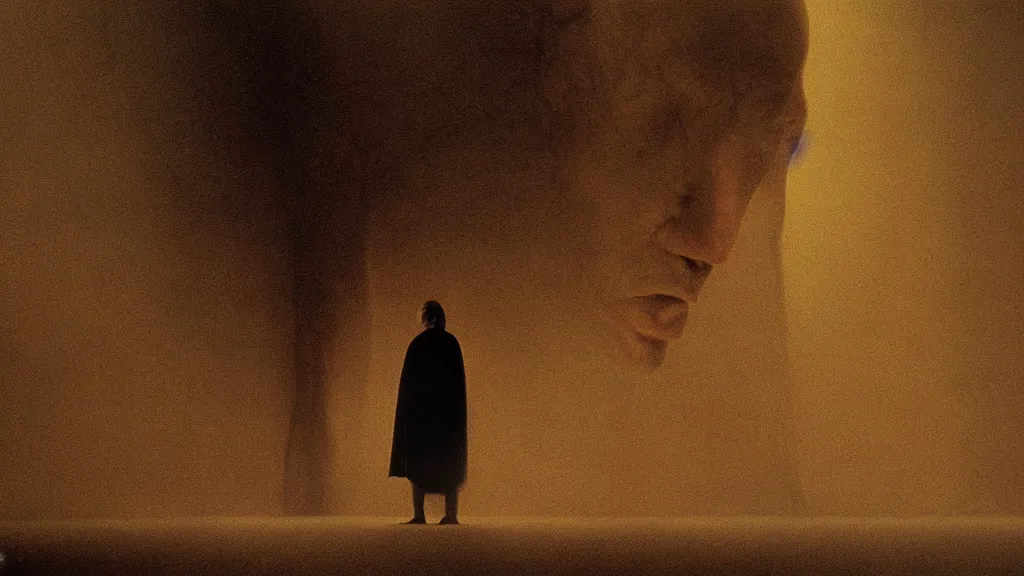 Prompt: they told me not to talk, film still from the movie directed by denis villeneuve and david cronenberg with art direction by salvador dali and zdzisław beksinski, wide lens