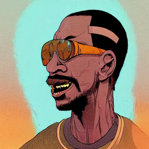 Image similar to a study of cell shaded portrait of Cartoonish Eddie Murphy concept art, llustration, post grunge, concept art by josan gonzales and wlop, by james jean, Victo ngai, David Rubín, Mike Mignola, Laurie Greasley, highly detailed, sharp focus, alien, Trending on Artstation, HQ, deviantart, art by artgem