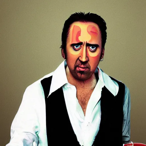 Image similar to a perfectly normal picture of nic cage