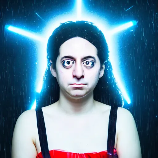 Image similar to kevin mitnick in a maids dress, radiant skin, huge anime eyes, perfect face, directed gaze, canon, vfx, symmetric balance, polarizing filter, photolab, lightroom, 4 k, dolby vision, photography award