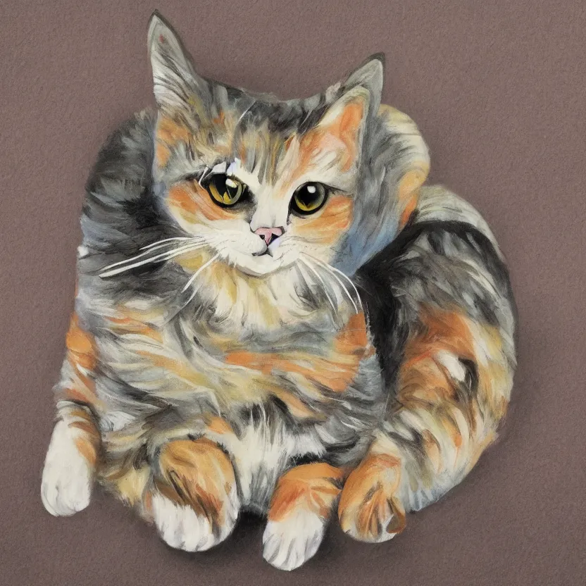 Prompt: cartoon painted cat