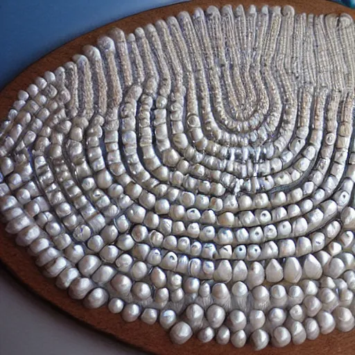 Image similar to beautiful ocean wave constructed of baseballs, watercolor