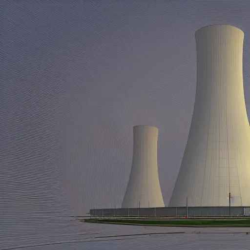 Image similar to cooling tower of nuclear power plant on top of turtle's shell trending on Artstation HQ, deviantart