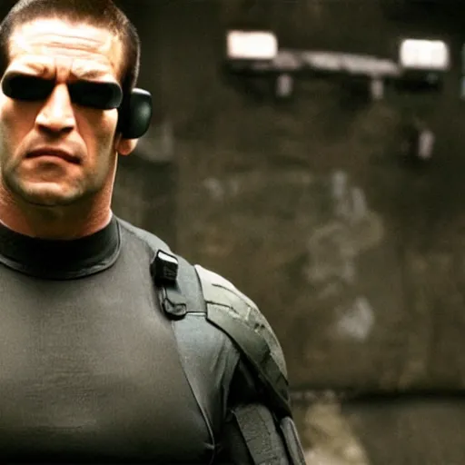 Prompt: frank castle in the matrix