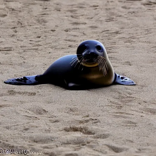 Image similar to baby seal giving a thumbs up