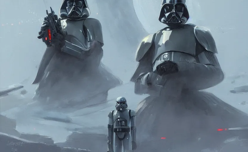 Image similar to a painting of star wars trending on artstation in the style of greg rutkowski