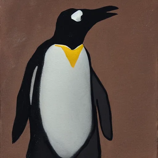 Image similar to portrait of a penguin wearing a suit