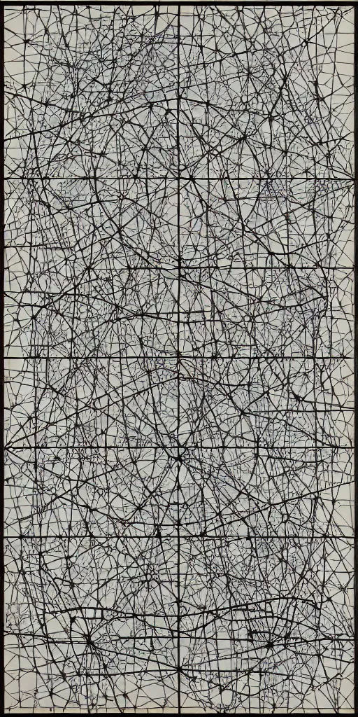 Prompt: The constellations mapped to Australia by Piet Mondrian, hyper detailed, geometric