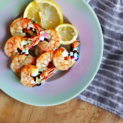 Prompt: rainbow shrimp scampi yelp