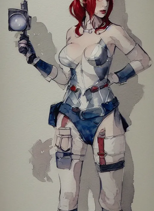 Image similar to concept art of comic - con cosplay, pinterest, artstation trending, behance, watercolor, by coby whitmore, silver, laser light,