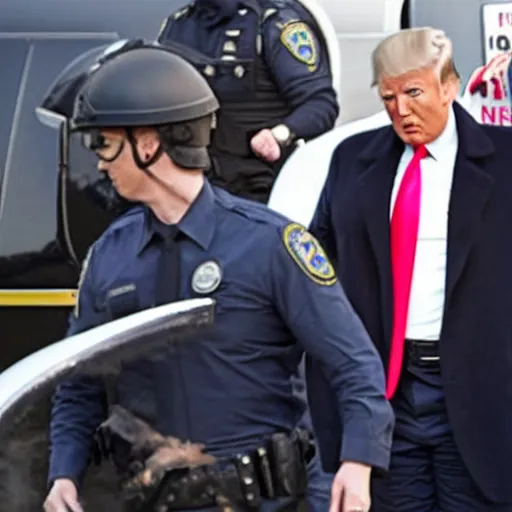 Prompt: fbi arresting donald trump