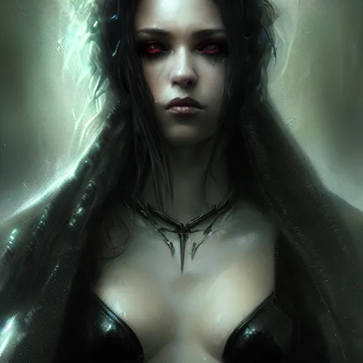 Prompt: mary mouser, darkwave, darksynth, character portrait, sharp, digital matte painting, art by luis royo, greg rutkowski, wlop, dramatic lighting, trending on artstation