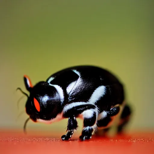 Image similar to a ladybug - cat - hybrid, animal photography