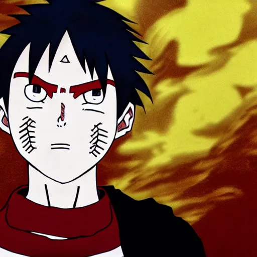 Image similar to gaara redrawn as mob psycho