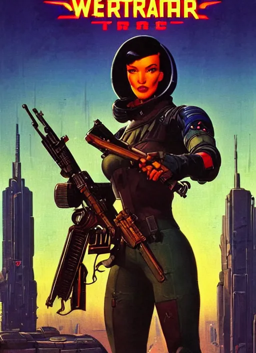 Prompt: american propaganda poster. cyberpunk blackops mercenary. portrait by jean giraud and anton otto fischer and john philip falter and will eisner and gil elvgren and pixar. realistic proportions. character art. science fiction d & d. overwatch, rb 6 s, cyberpunk 2 0 7 7, blade runner 2 0 4 9.