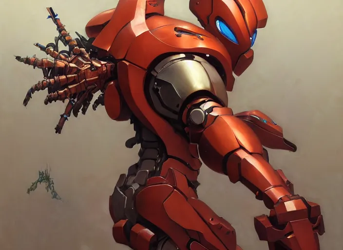 Image similar to character design game art digital 3 d man chines evangelion cyborg armor by gaston bussiere, anna nikonova aka newmilky, greg rutkowski, yoji shinkawa, yoshitaka amano, tsutomu nihei, moebius, donato giancola, trending on artstation, featured on pixiv