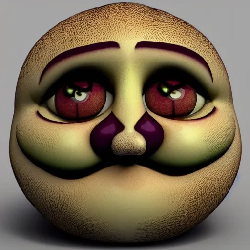 Prompt: onion. very sad face. big sad eyes. sad lips. crying. big tears. cartoon, 3 d render